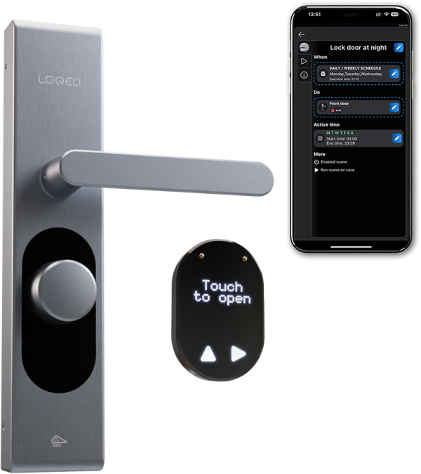Shelly LOQED Touch Smart Lock Stainless Steel