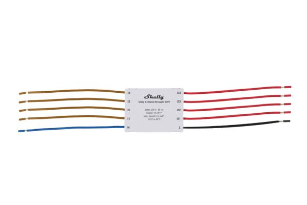 Shelly 4-Channel Decoupler 230V - AC–DC-signaalimuunnin
