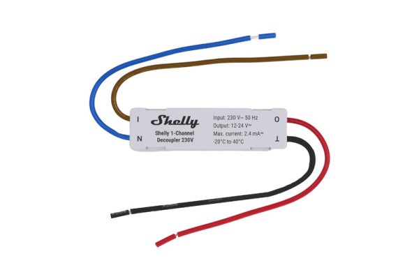 Shelly 1-Channel Decoupler 230V - AC–DC-signaalimuunnin