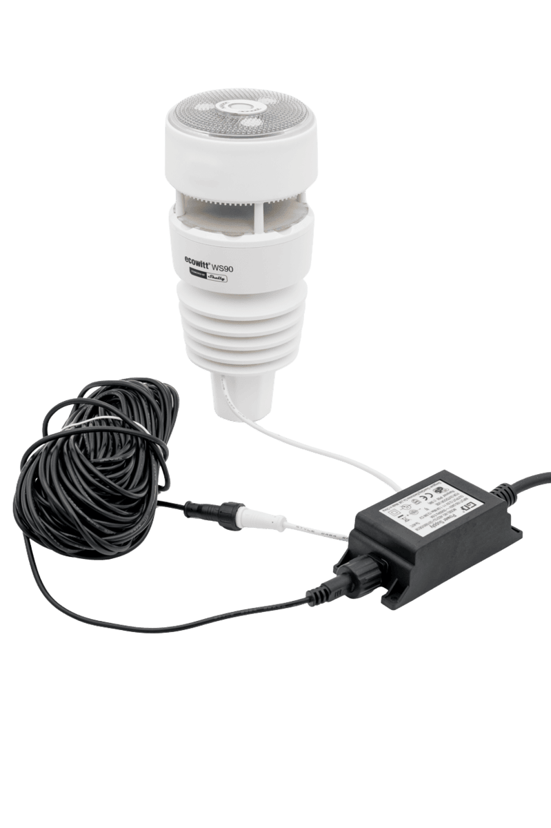 Ecowitt Extension Cord and DC 12V/1A Power Adapter 20m