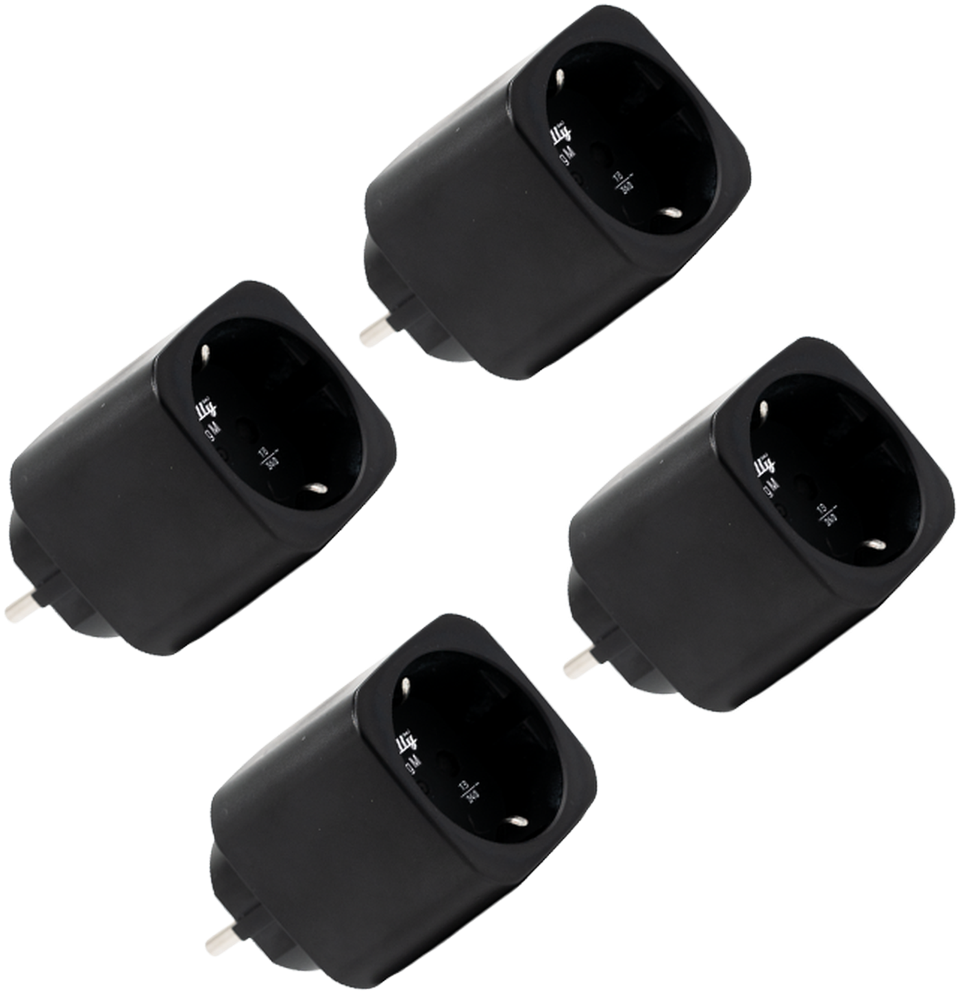 Shelly Plug M Gen3 musta 4 paketti