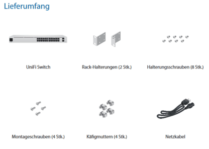 Ubiquiti Switch smart managed Layer2 26 Port • 24x GbE • 2x SFP • 19" • Lüfterlos • UniFi • USW-24 - Image 6
