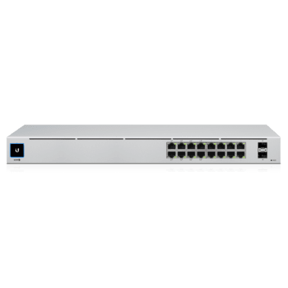 Ubiquiti Switch smart managed Layer2 18 Port • 16x GbE • PoE Budget 42W • 8x PoE at • 2x SFP • 19" • Lüfterlos • UniFi • USW-16-POE - Image 3