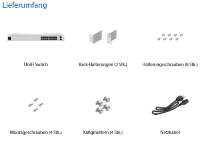 Ubiquiti Switch smart managed Layer2 18 Port • 16x GbE • PoE Budget 42W • 8x PoE at • 2x SFP • 19" • Lüfterlos • UniFi • USW-16-POE - Image 5