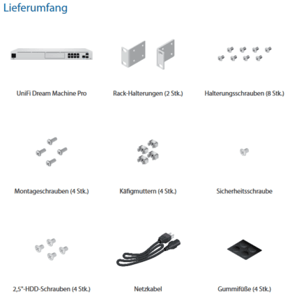 Ubiquiti Unifi Dream Machine PRO / Hardware Controller / Security Gateway / VideoNetworkRekorder / 2 SFP+ / 8 Gigabit-RJ45 / UDM-PRO-EU - Image 3