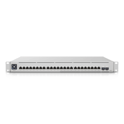 Ubiquiti Switch full managed Layer3 26 Port • 12x 2,5 GbE • 12x GbE • PoE Budget 400W • 24x PoE at • 2x SFP+ • 19? • UniFi • USW-Enterprise-24-POE - Image 2