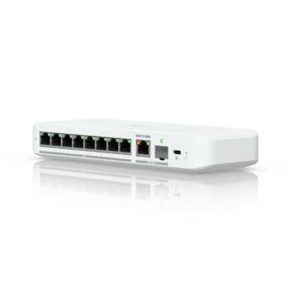 Ubiquiti Switch smart managed Layer2 9 Port Â• 8x  2,5 GbE Â• 1x 10 GbE PoE at In Â• Desktop Â• Lüfterlos  Â• UniFi Â• USW-Flex-2.5G-8